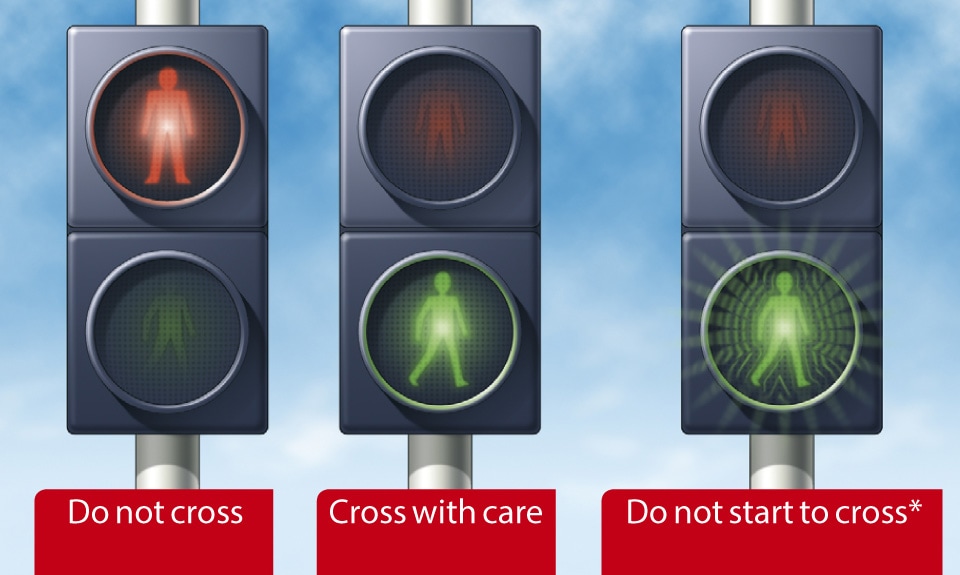 Rule 21- At traffic lights, puffin and pelican crossings.