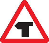 T-junction with priority over vehicles from the right