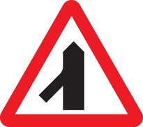 Traffic merging from left ahead