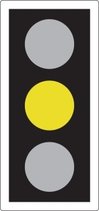 AMBER means ‘Stop’ at the stop line. You may go on only if the AMBER appears after you have crossed the stop line or are so close to it that to pull up might cause an accident