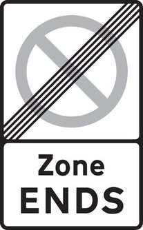end road sign meaning