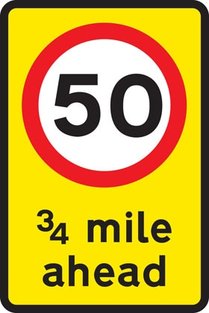 Mandatory speed limit ahead