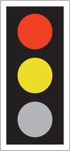 RED AND AMBER also means ‘Stop’. Do not pass through or start until GREEN shows