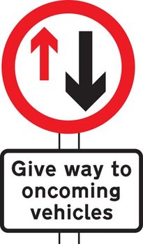 Give priority to vehicles from opposite direction