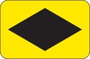 Symbols showing emergency diversion route for motorway and other main road traffic d