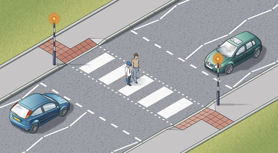 Rule 19- Zebra crossings have flashing beacons