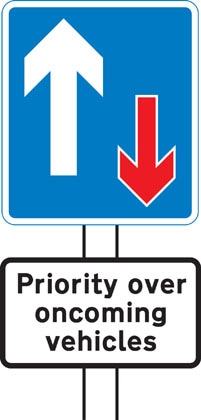 Traffic has priority over oncoming vehicles